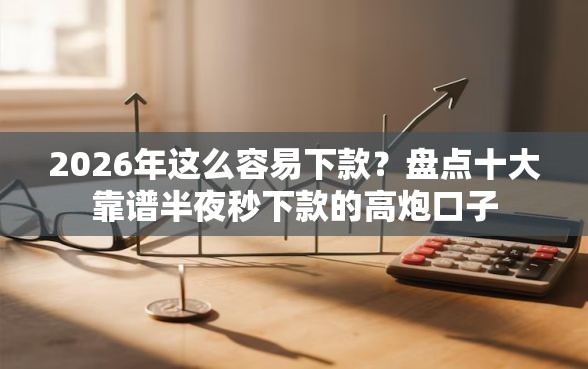 2026年这么容易下款？盘点十大靠谱半夜秒下款的高炮口子