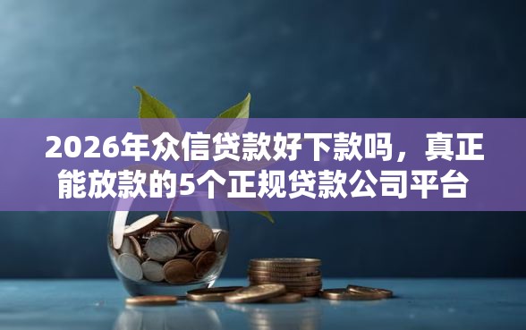 2026年众信贷款好下款吗，真正能放款的5个正规贷款公司平台推荐