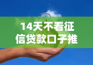 14天不看征信贷款口子推荐