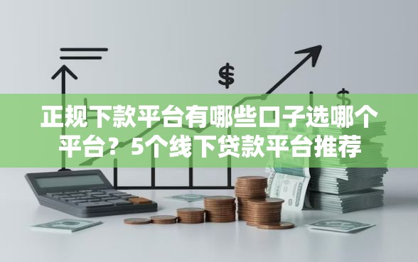 正规下款平台有哪些口子选哪个平台？5个线下贷款平台推荐