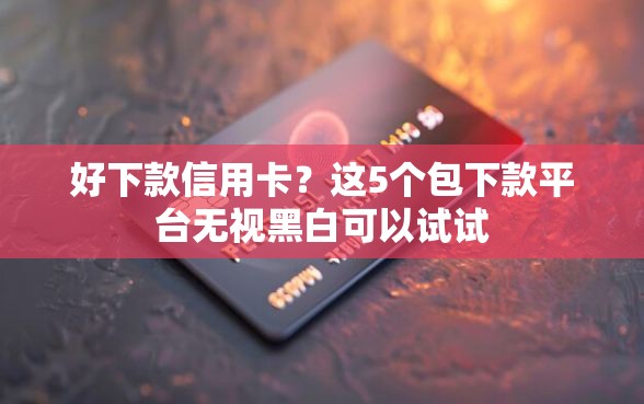 好下款信用卡？这5个包下款平台无视黑白可以试试