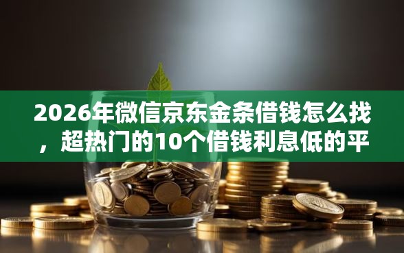 2026年微信京东金条借钱怎么找，超热门的10个借钱利息低的平台推荐