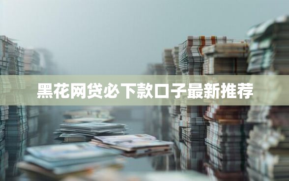 黑花网贷必下款口子最新推荐