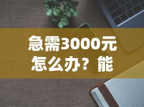 急需3000元怎么办？能分36期的正规网贷利息低的试试这5个无门槛平台