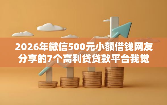 2026年微信500元小额借钱网友分享的7个高利贷贷款平台我觉得不错！
