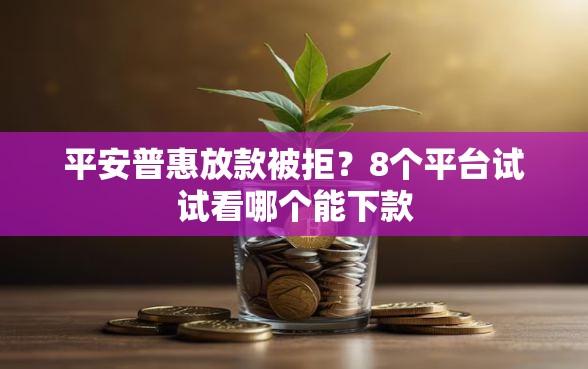 平安普惠放款被拒？8个平台试试看哪个能下款