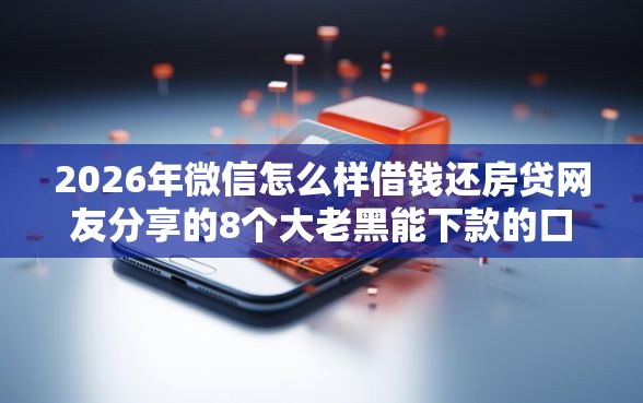 2026年微信怎么样借钱还房贷网友分享的8个大老黑能下款的口子我觉得不错! 2026年微信怎么样借钱还房贷网友分享的8个大老黑能下款的口子我觉得不错!