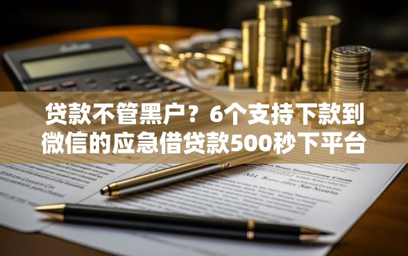 贷款不管黑户？6个支持下款到微信的应急借贷款500秒下平台