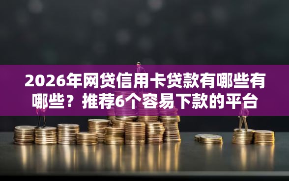 2026年网贷信用卡贷款有哪些有哪些？推荐6个容易下款的平台