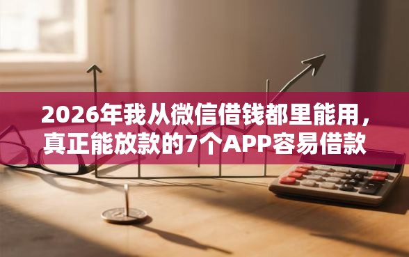 2026年我从微信借钱都里能用，真正能放款的7个APP容易借款1万块的软件推荐