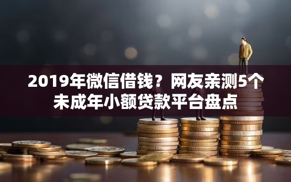 2019年微信借钱？网友亲测5个未成年小额贷款平台盘点