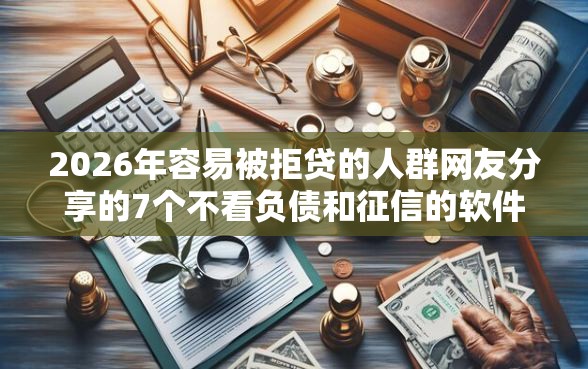 2026年容易被拒贷的人群网友分享的7个不看负债和征信的软件我觉得不错！