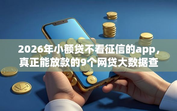 2026年小额贷不看征信的app，真正能放款的9个网贷大数据查询平台推荐