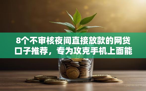 8个不审核夜间直接放款的网贷口子推荐，专为攻克手机上面能快速借钱吗难题
