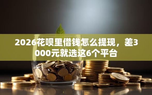 2026花呗里借钱怎么提现，差3000元就选这6个平台