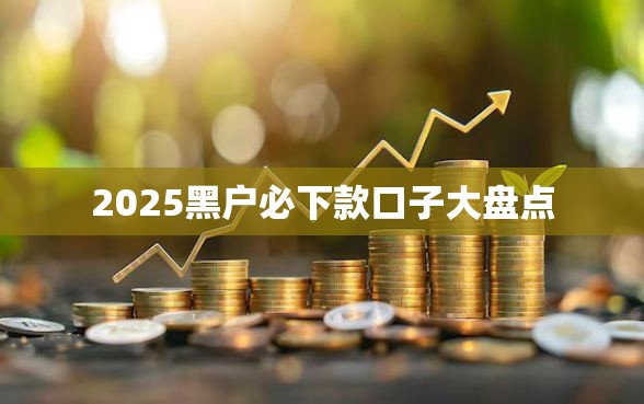 2025黑户必下款口子大盘点