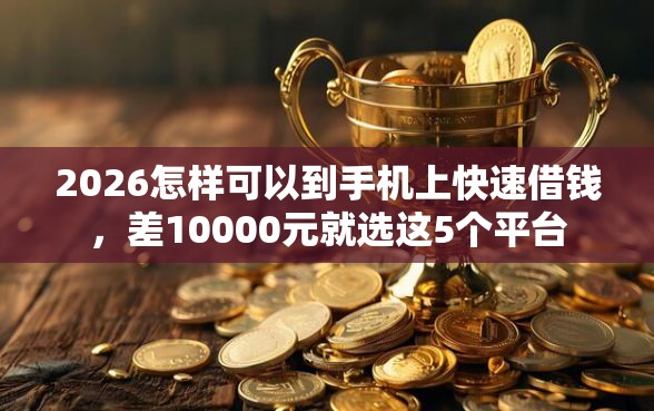 2026怎样可以到手机上快速借钱，差10000元就选这5个平台