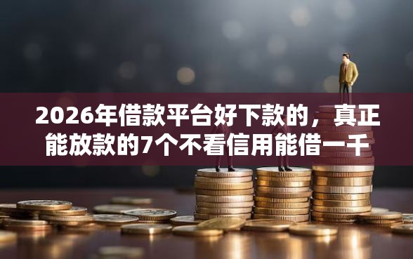 2026年借款平台好下款的，真正能放款的7个不看信用能借一千块钱的软件推荐