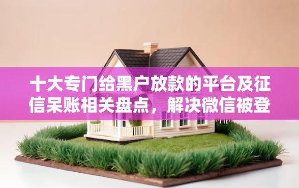 十大专门给黑户放款的平台及征信呆账相关盘点，解决微信被登录被借钱的问题