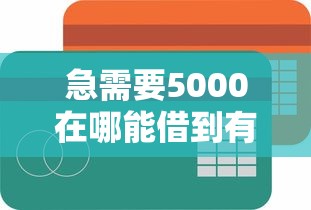 急需要5000在哪能借到有哪些？分享9个简单贷款平台