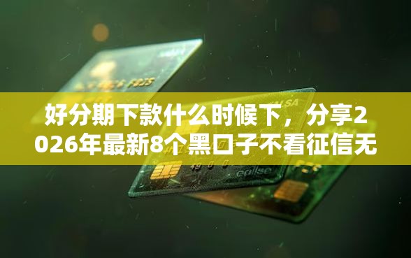 好分期下款什么时候下，分享2026年最新8个黑口子不看征信无视大数据