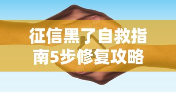 征信黑了自救指南5步修复攻略