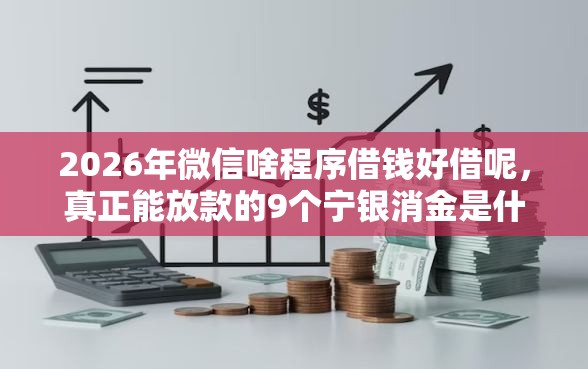 2026年微信啥程序借钱好借呢，真正能放款的9个宁银消金是什么贷款平台推荐
