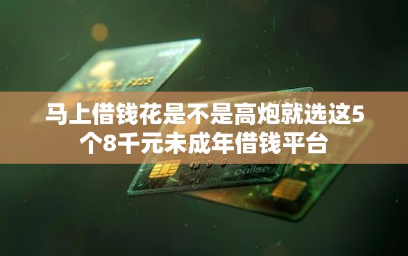 马上借钱花是不是高炮就选这5个8千元未成年借钱平台