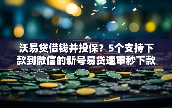 沃易贷借钱并投保？5个支持下款到微信的新号易贷速审秒下款软件