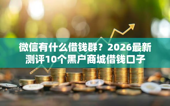 微信有什么借钱群？2026最新测评10个黑户商城借钱口子