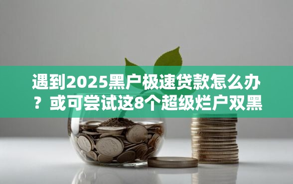 遇到2025黑户极速贷款怎么办？或可尝试这8个超级烂户双黑下款口子