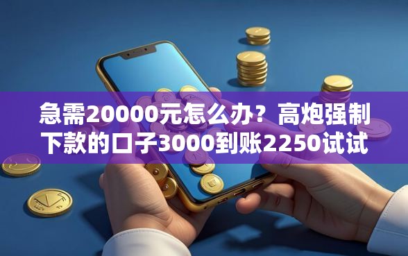 急需20000元怎么办？高炮强制下款的口子3000到账2250试试这5个无门槛平台