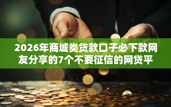2026年商城类贷款口子必下款网友分享的7个不要征信的网贷平台我觉得不错！