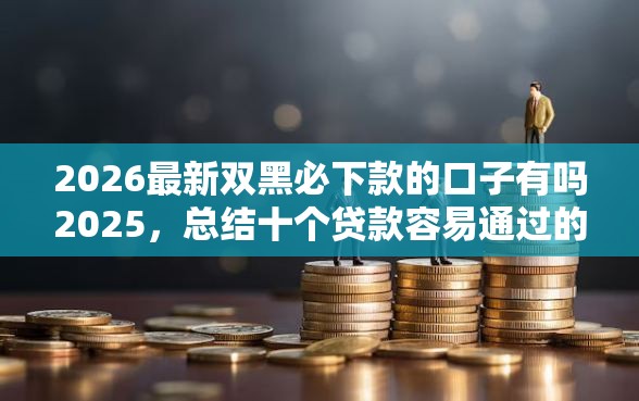 2026最新双黑必下款的口子有吗2025，总结十个贷款容易通过的平台！