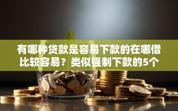 有哪种贷款是容易下款的在哪借比较容易？类似强制下款的5个口子参考