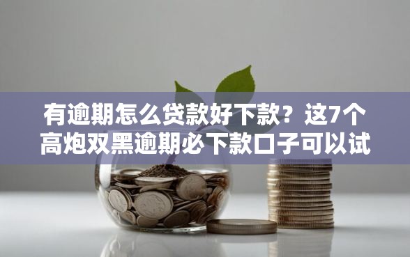 有逾期怎么贷款好下款？这7个高炮双黑逾期必下款口子可以试试