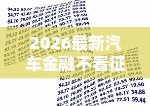 2026最新汽车金融不看征信借款（支持微信），5个网黑夜间可下款的口子无私分享