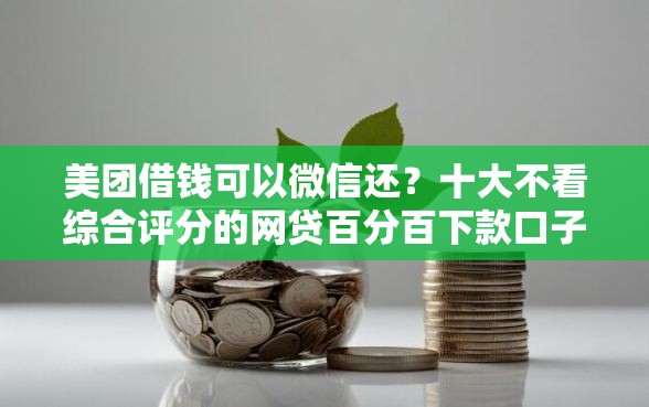 美团借钱可以微信还？十大不看综合评分的网贷百分百下款口子推荐