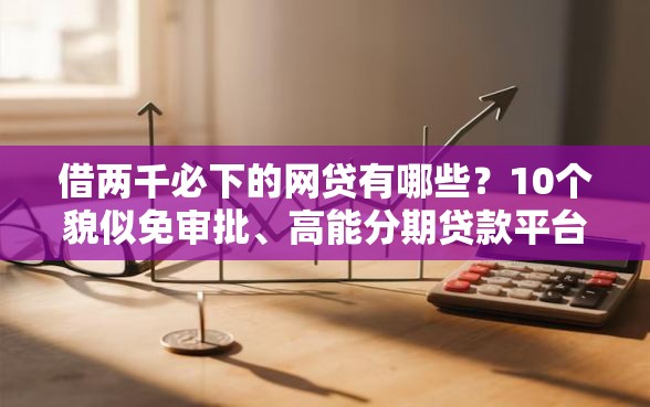 借两千必下的网贷有哪些？10个貌似免审批、高能分期贷款平台新秀合集