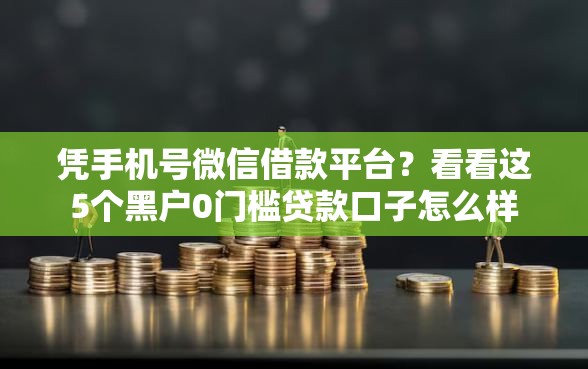 凭手机号微信借款平台？看看这5个黑户0门槛贷款口子怎么样