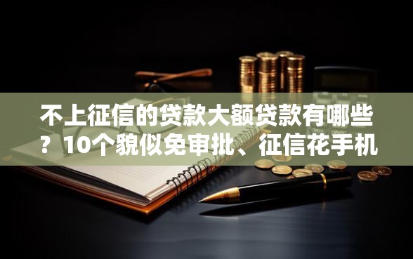 不上征信的贷款大额贷款有哪些？10个貌似免审批、征信花手机上贷款软件合集