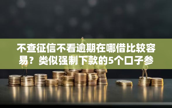 不查征信不看逾期在哪借比较容易？类似强制下款的5个口子参考