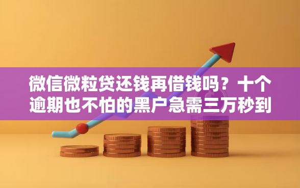微信微粒贷还钱再借钱吗？十个逾期也不怕的黑户急需三万秒到的的平台