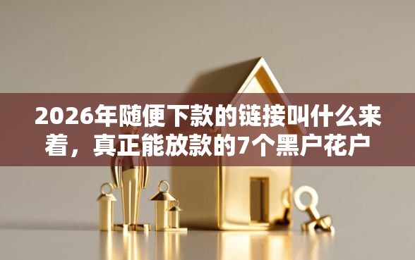 2026年随便下款的链接叫什么来着，真正能放款的7个黑户花户借款必下口子2025推荐