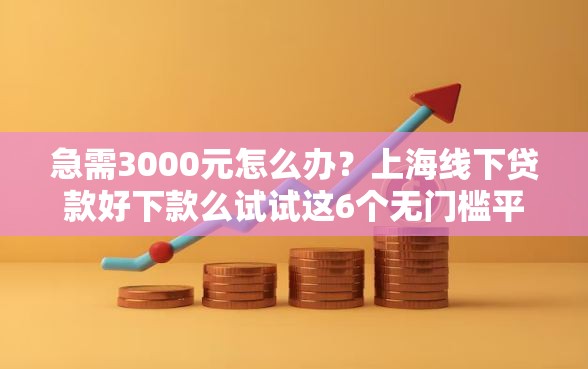 急需3000元怎么办？上海线下贷款好下款么试试这6个无门槛平台