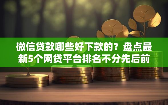 微信贷款哪些好下款的？盘点最新5个网贷平台排名不分先后前100名