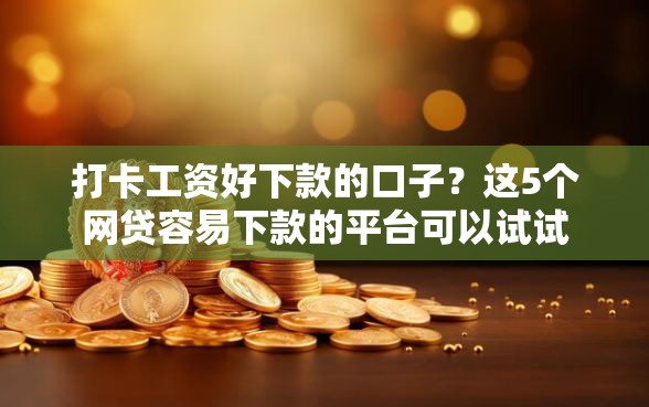 打卡工资好下款的口子？这5个网贷容易下款的平台可以试试