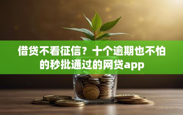 借贷不看征信？十个逾期也不怕的秒批通过的网贷app