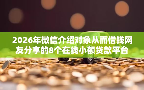 2026年微信介绍对象从而借钱网友分享的8个在线小额贷款平台我觉得不错！