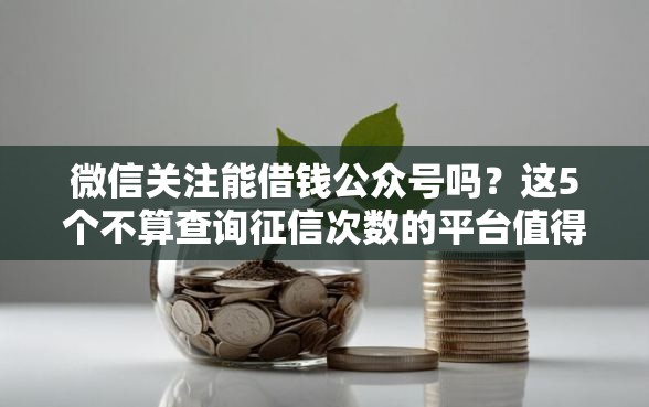 微信关注能借钱公众号吗？这5个不算查询征信次数的平台值得一试